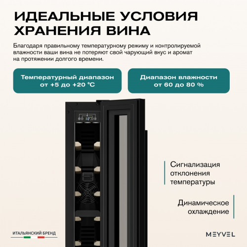 Винный шкаф Meyvel MV9-KBT1