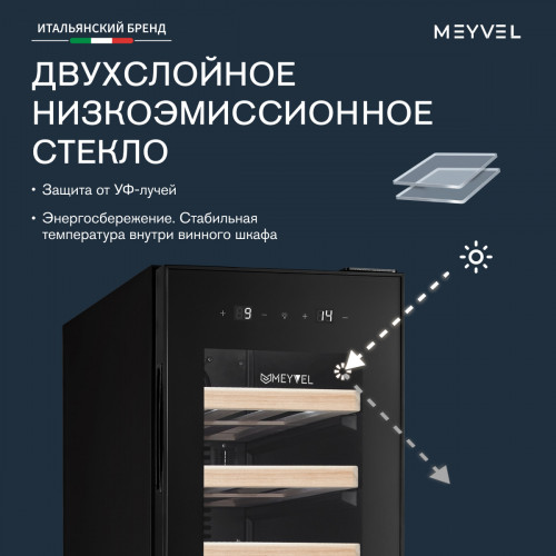 Винный шкаф Meyvel MV19-KBF2