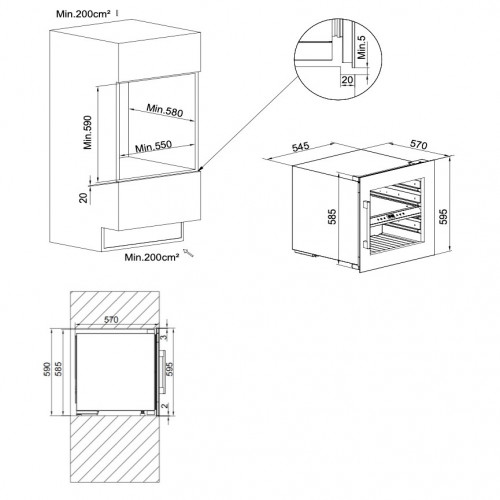 Винный шкаф Temptech OZ60DX-24