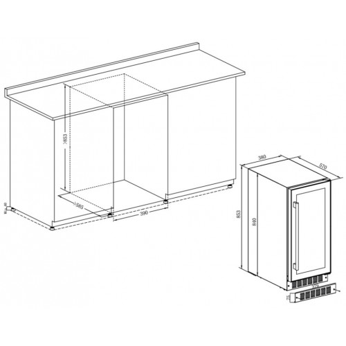 Винный шкаф Temptech WPQ38SCS