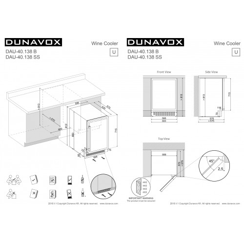 Винный шкаф Dunavox DAUF-40.138C