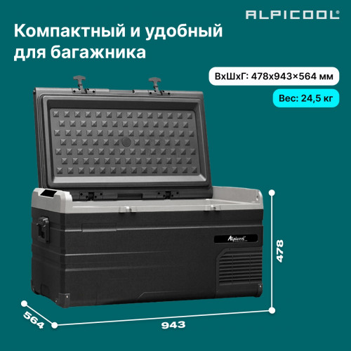 Автохолодильник Alpicool TS100 (12/24)