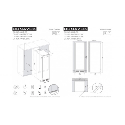Винный шкаф Dunavox DX-194.490CK
