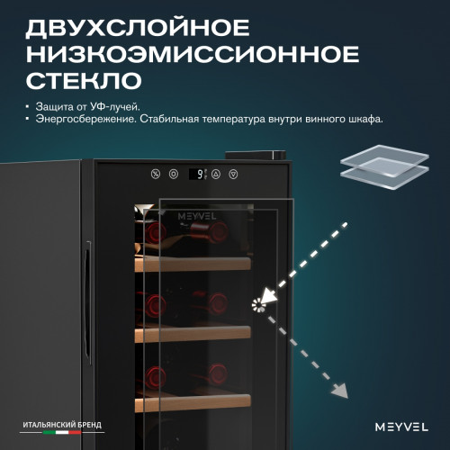 Винный шкаф Meyvel MV08-TBF1-СЛЕДУЮЩИЙ