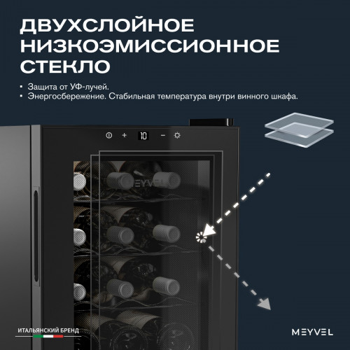 Винный шкаф Meyvel MV12-TBF1 