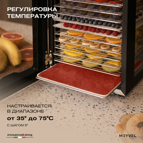 Дегидратор Meyvel MDH12-2S (Чёрный)