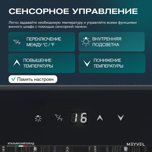 Винный шкаф Meyvel MV52-KBF1